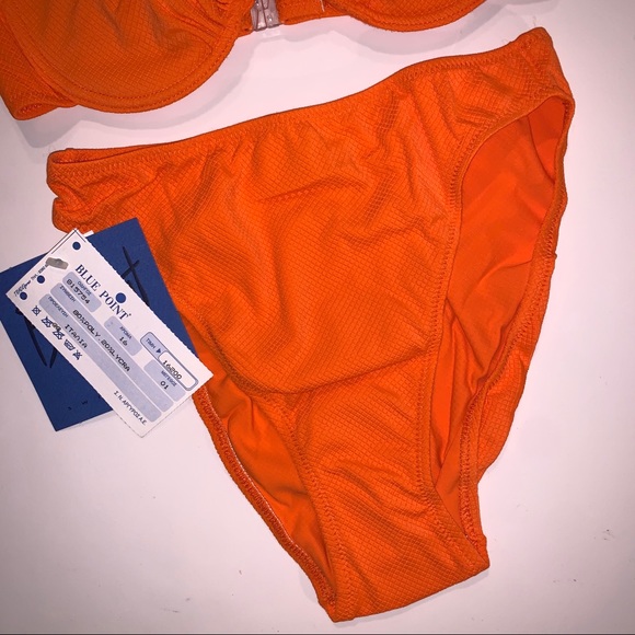 NWT 90s Vintage Orange Bow Underwire Bikini Set - Picture 4 of 9